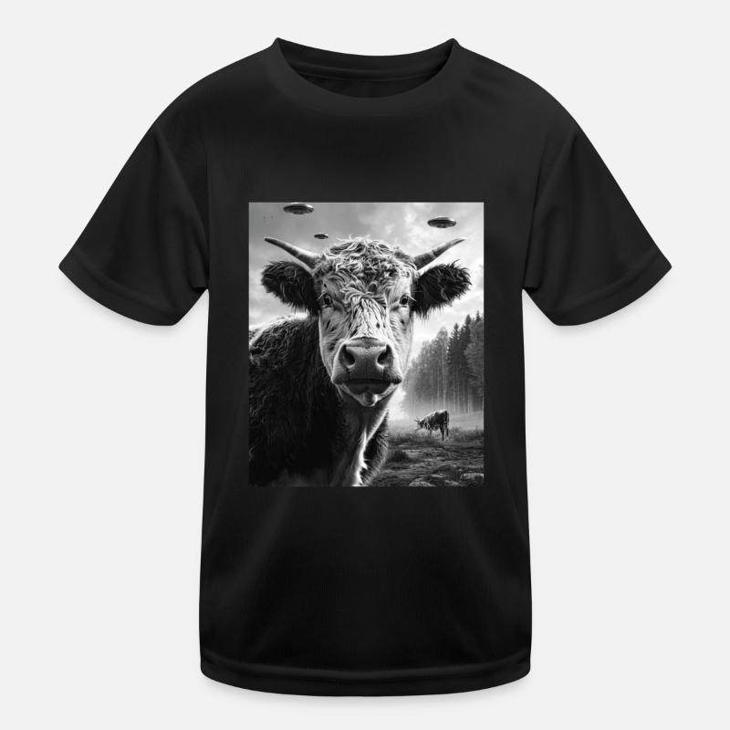 aKuh - Alien Selfie Galloway UFO Kinder Funktions-T-Shirt