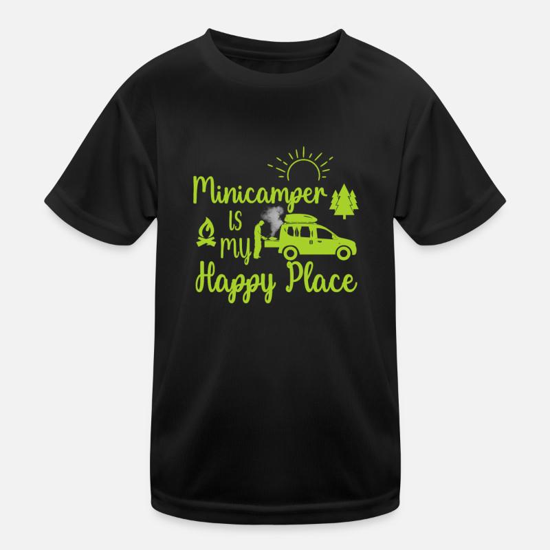 Minicamper Happy Place Camping-Camper Microcamper Kinder Funktions-T-Shirt