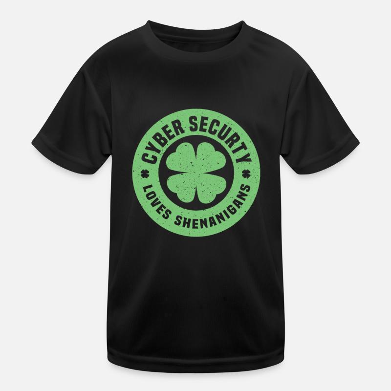 Cyber Security St. Patrick's Day Kids Functional T-Shirt