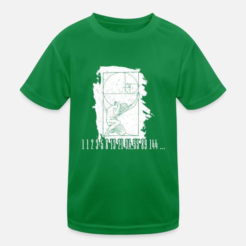 Fibonacci Folge Goldener Schnitt Kunst Mathe Kinder Funktions-T-Shirt