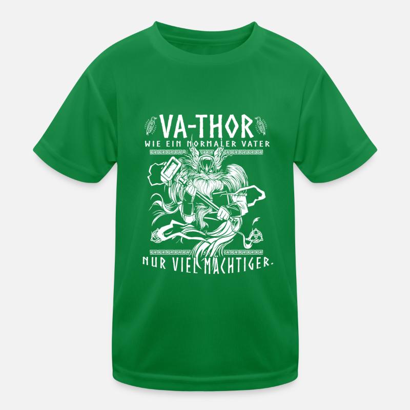 Vathor - Vatertag Vatertagsgeschenk Wikinger Kinder Funktions-T-Shirt