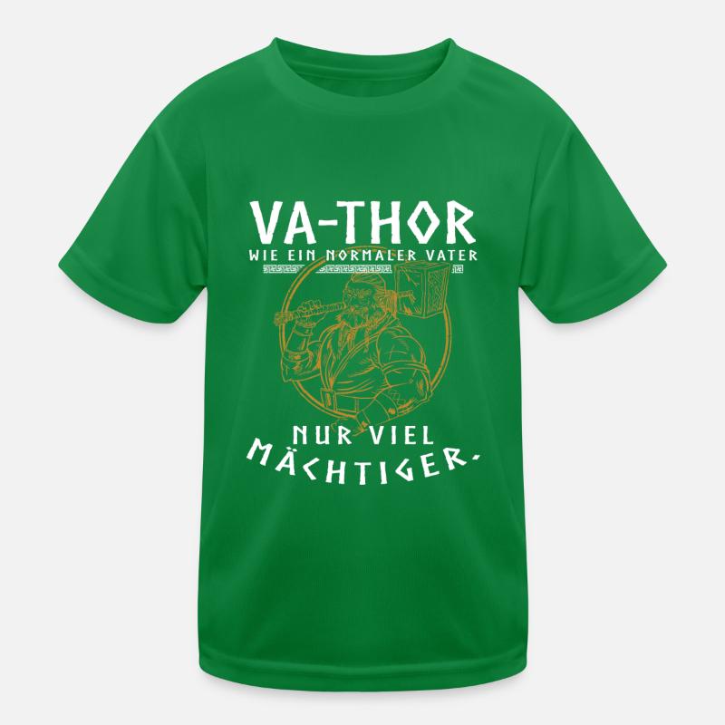 Vathor - Vatertag Vatertagsgeschenk Wikinger Kinder Funktions-T-Shirt