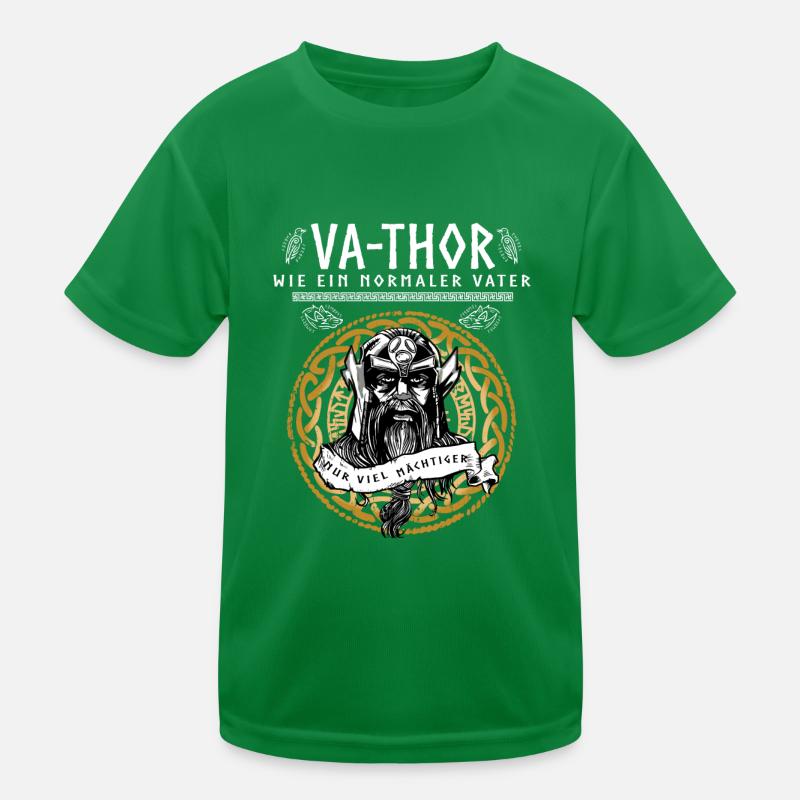 Vathor - Vatertag Vatertagsgeschenk Wikinger Kinder Funktions-T-Shirt