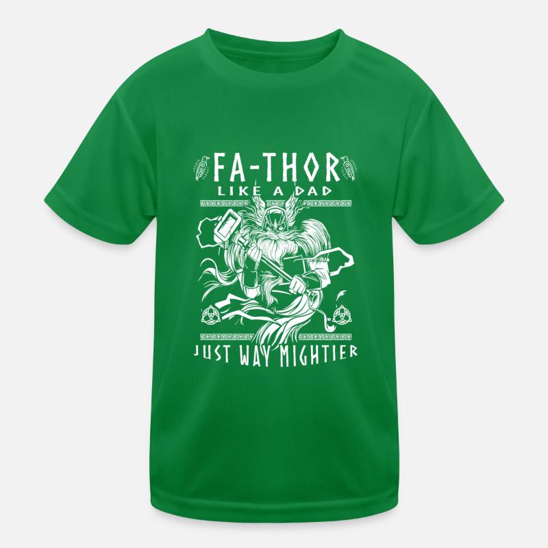 Vathor - Vatertag Vatertagsgeschenk Wikinger Kinder Funktions-T-Shirt