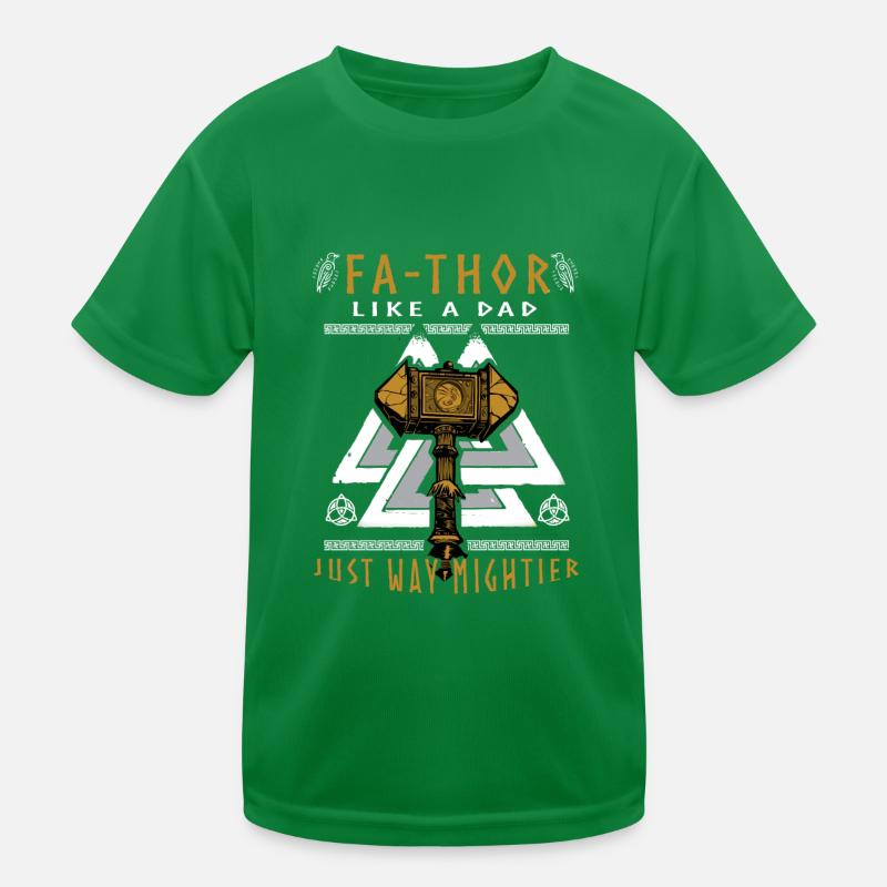 Vathor - Vatertag Vatertagsgeschenk Wikinger Kinder Funktions-T-Shirt