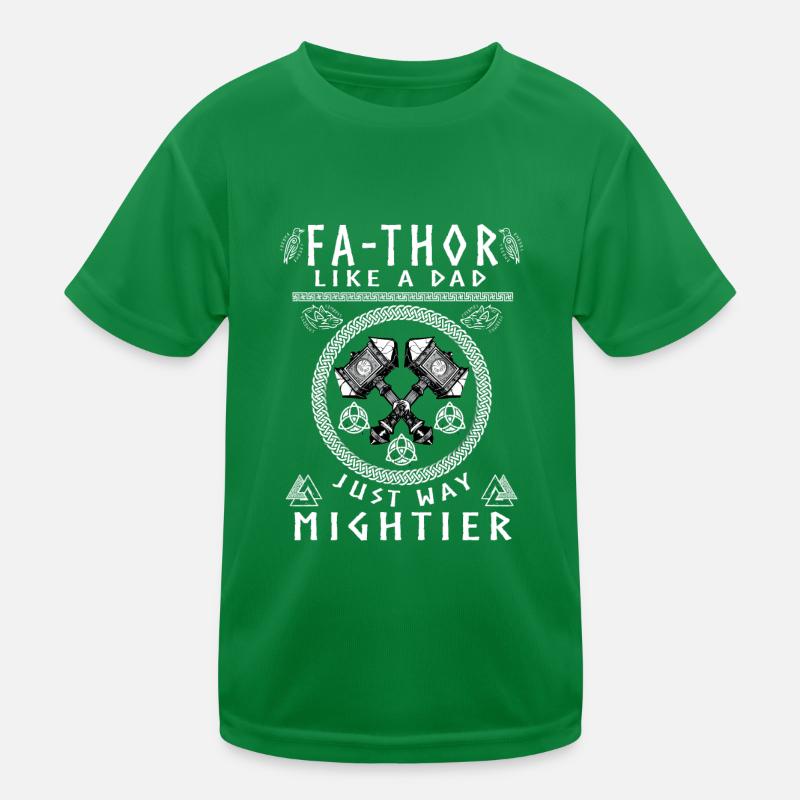 Vathor - Vatertag Vatertagsgeschenk Wikinger Kinder Funktions-T-Shirt