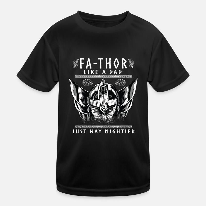 Vathor - Vatertag Vatertagsgeschenk Wikinger Kinder Funktions-T-Shirt