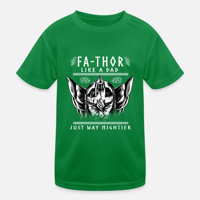 Vathor - Vatertag Vatertagsgeschenk Wikinger Kinder Funktions-T-Shirt