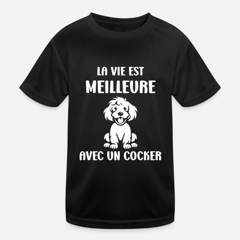 Chien cocker T-shirt sport Enfant