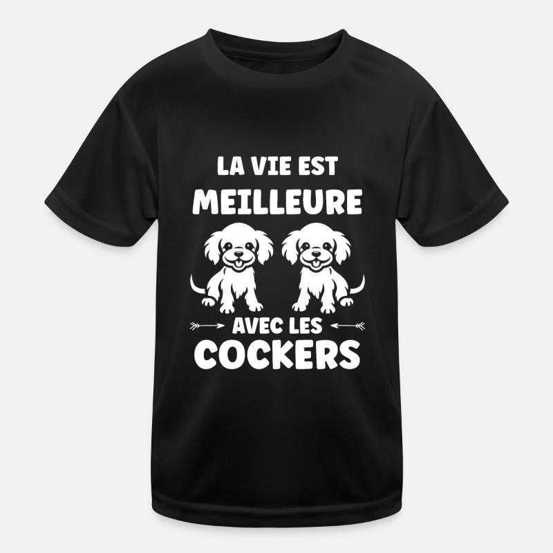 Chien cocker T-shirt sport Enfant