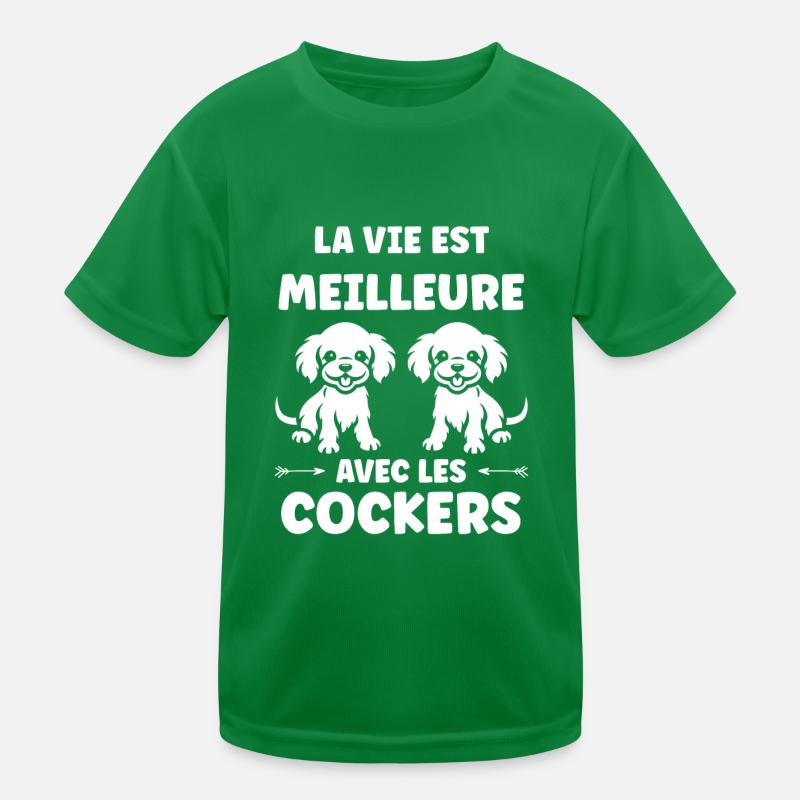 Chien cocker T-shirt sport Enfant