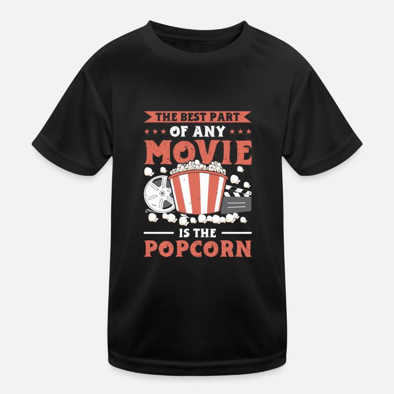 Popcorn Filmeabend Pop-Corn Kinonacht Geschenk Kinder Funktions-T-Shirt
