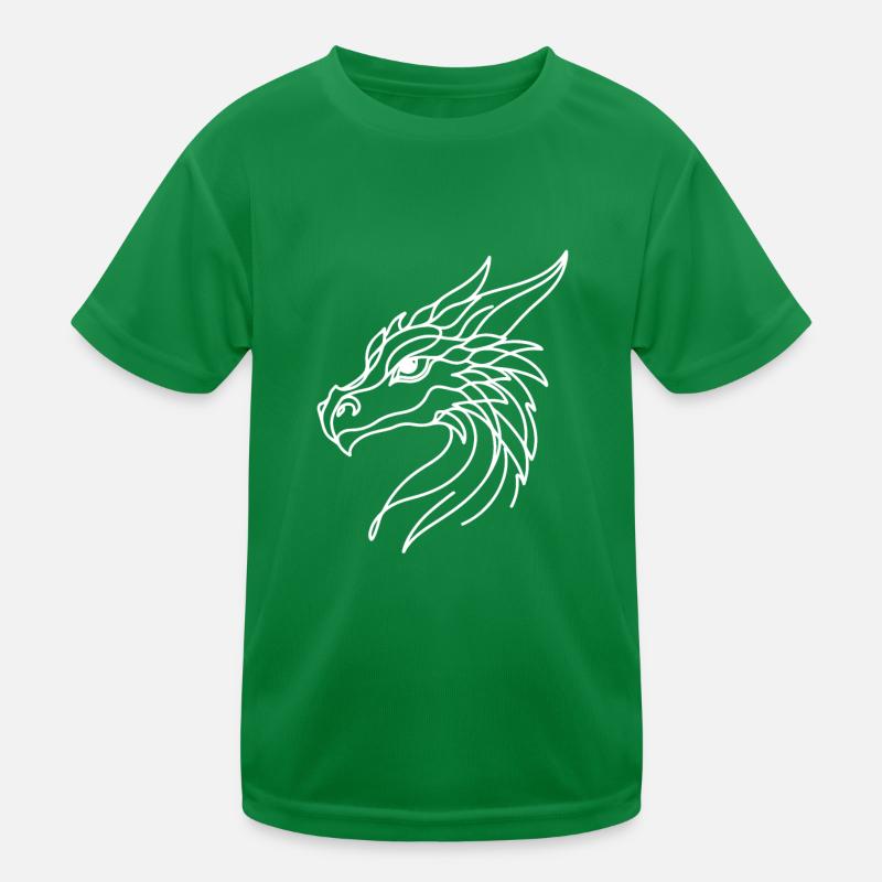 Linie Art Dad Mama - Drache Kinder Funktions-T-Shirt