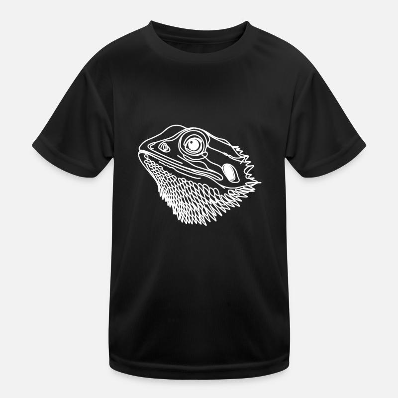Linie Art Dad Mama - Bärtiger Drache Kinder Funktions-T-Shirt