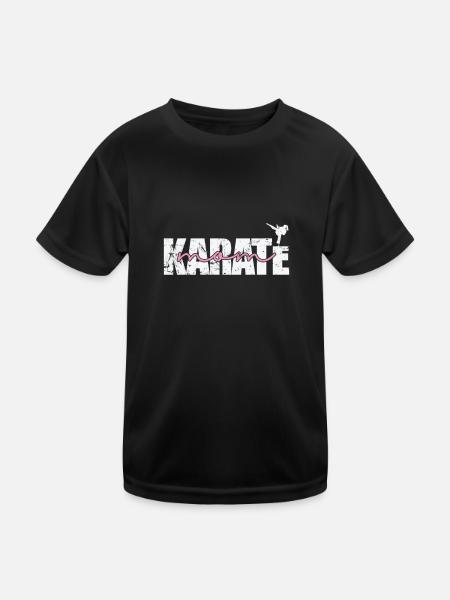 Karate Mom - Kids Functional T-Shirt - black - Front