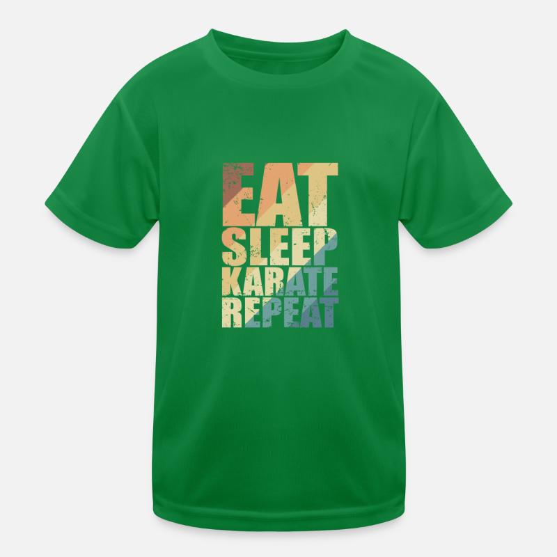 Manger Sommeil Karaté Répéter T-shirt sport Enfant