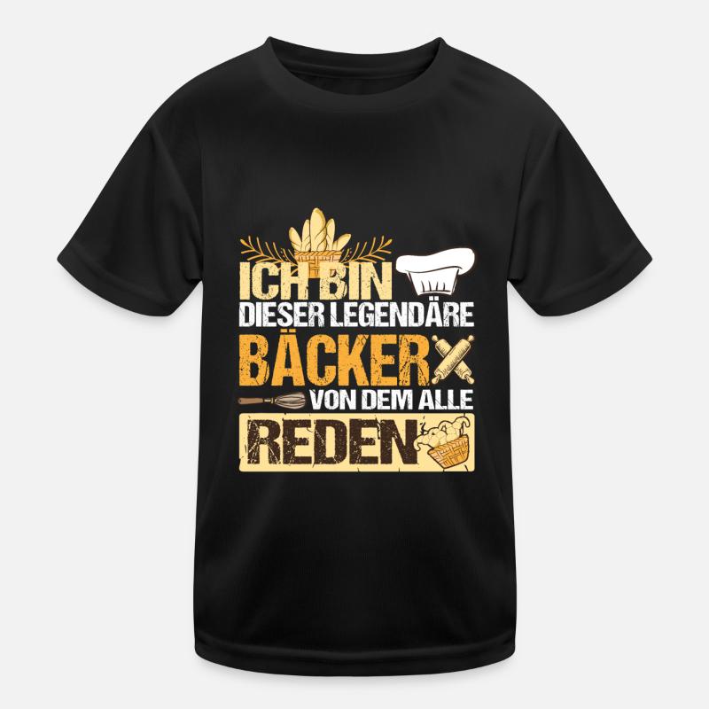 Bäcker Konditor Ich bin der legendäre Bäcker Kinder Funktions-T-Shirt