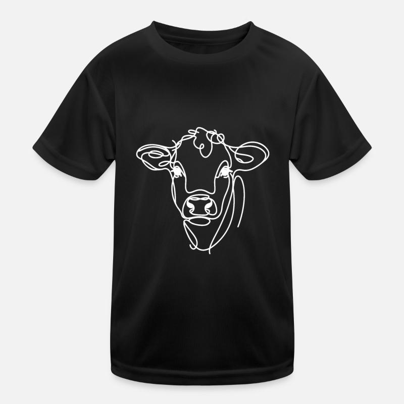 Line Art Papa Maman Vache - Dexter T-shirt sport Enfant