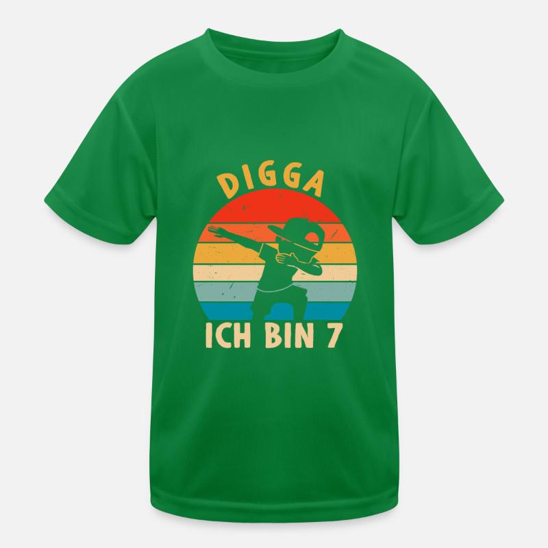Digga Ich bin 7 Kinder Funktions-T-Shirt