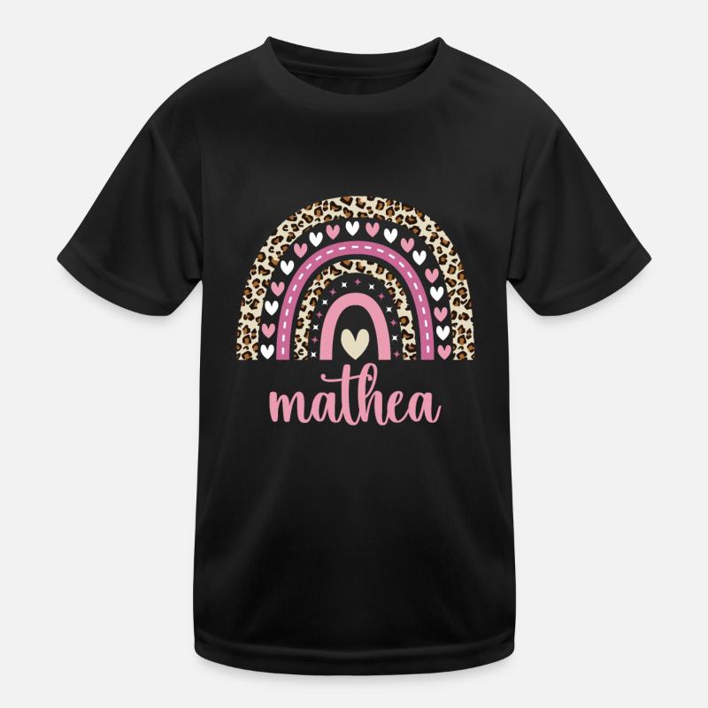 Mathea Regenbogen Name Geburtstag Mathea Kinder Funktions-T-Shirt