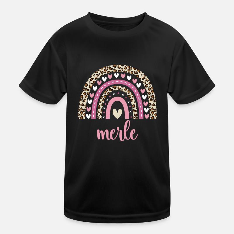 Merle Regenbogen Name Geburtstag Merle Kinder Funktions-T-Shirt