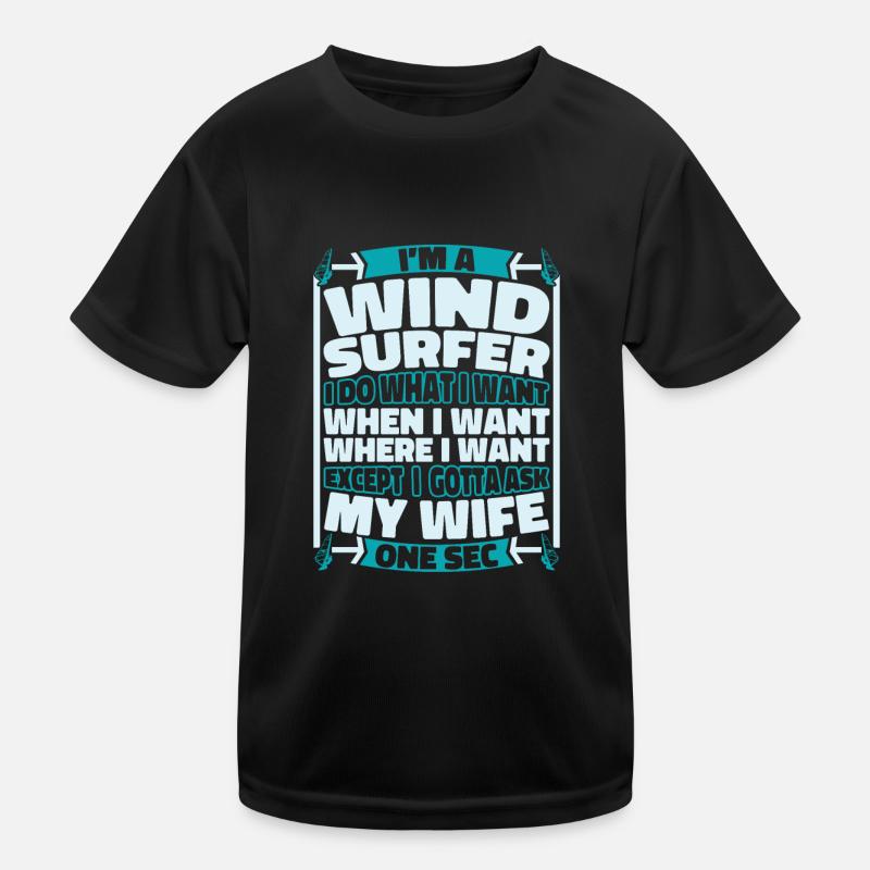 Windsurfen Windsurfer Kinder Funktions-T-Shirt