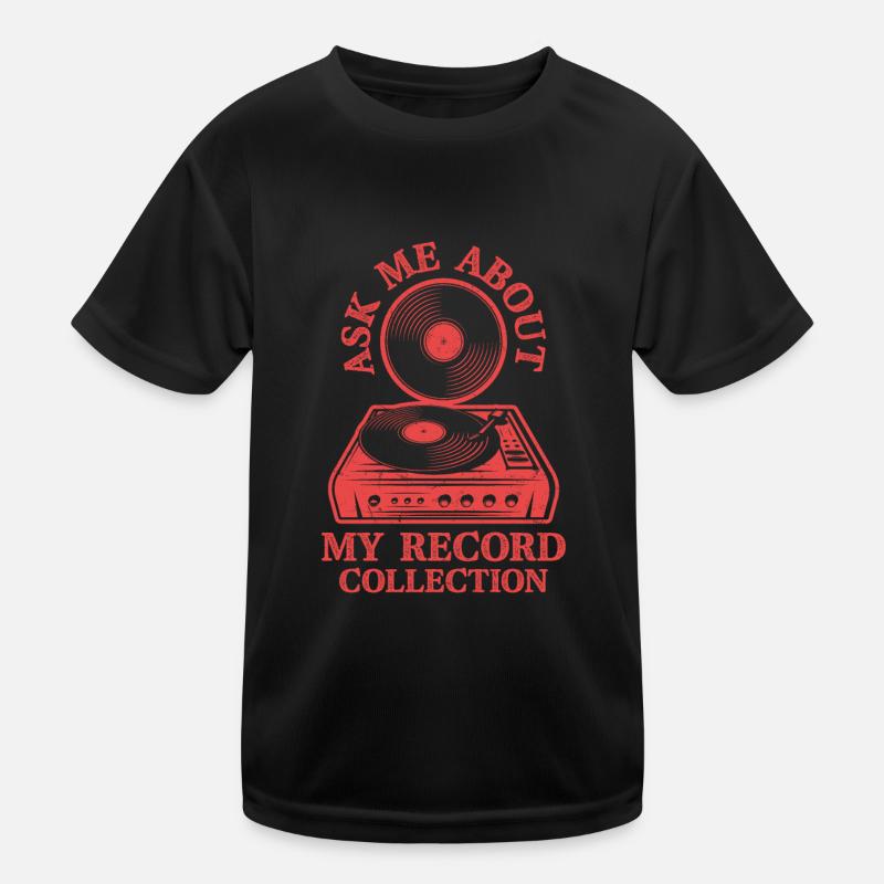 Posez-moi des questions sur ma collection de disques vinyle vintage fa T-shirt sport Enfant