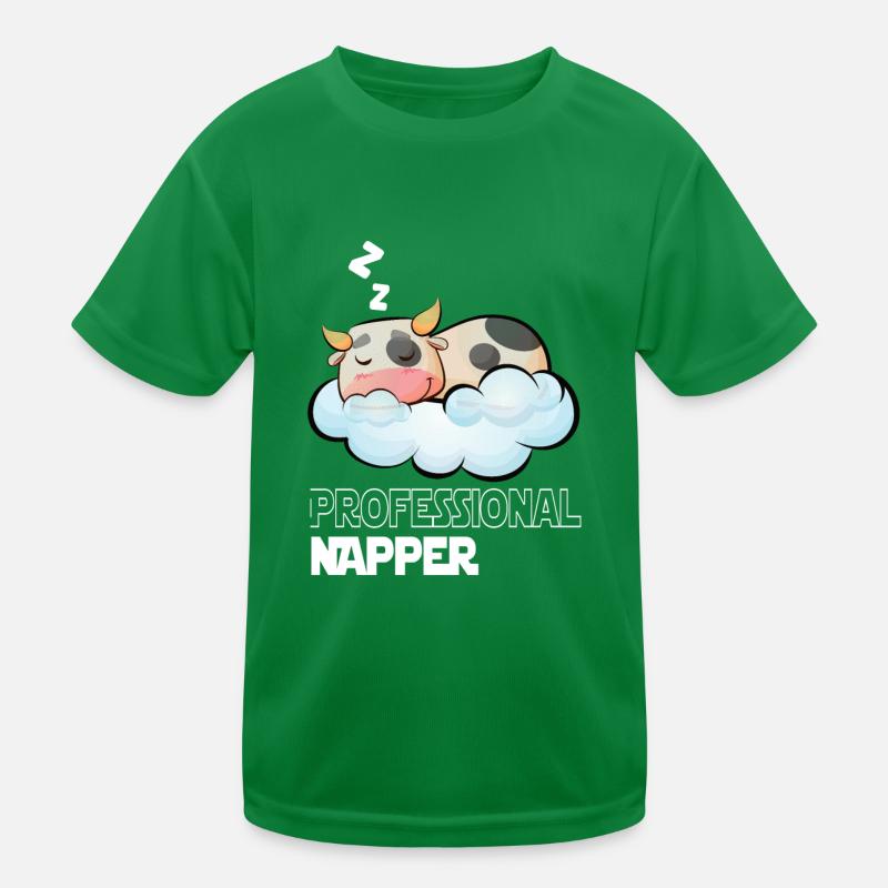 Professinonal Napper Vache Dormir Lève Tard T-shirt sport Enfant