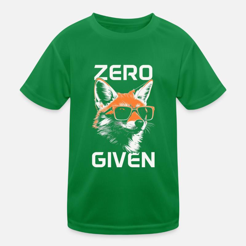 Fuchs Zero Fox Given Lustig Kinder Funktions-T-Shirt