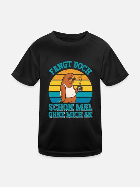 Mitarbeiter Faul Fangt Schon Mal Ohne Mich An - Kinder Funktions-T-Shirt - Schwarz - Vorne