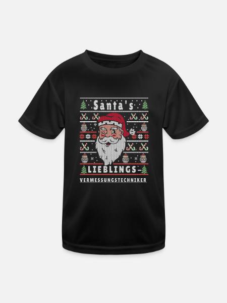 UGLY CHRISTMAS SANTA'S FAVORITE - Kids Functional T-Shirt - black - Front