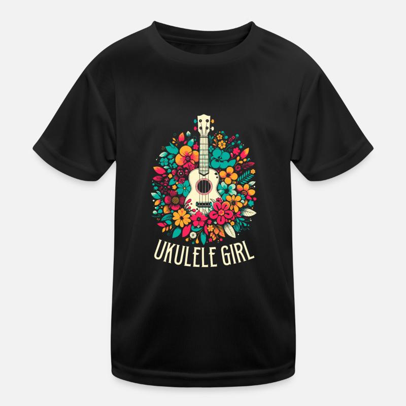 Ukulele Ukulele Girl Kids Functional T-Shirt