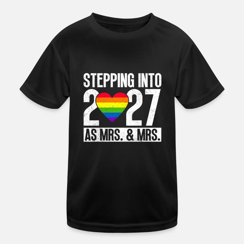 Gay Pride 2027 Hochzeit Homo-Ehe Kinder Funktions-T-Shirt