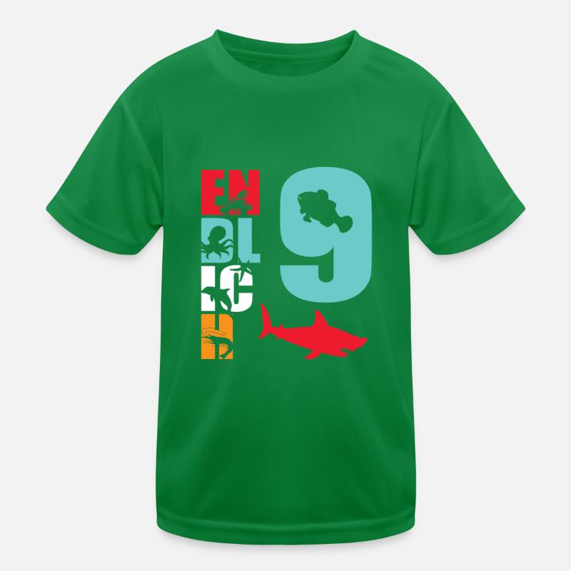 Endlich 9 Hai Kinder Funktions-T-Shirt