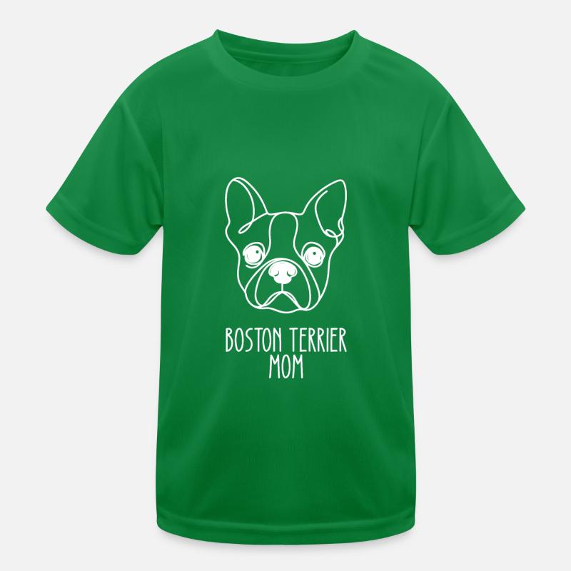 Line Art Maman - Boston Terrier T-shirt sport Enfant