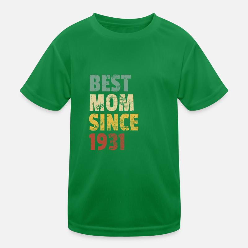 Beste Mutter seit 1931 Muttertags-Slogan-Zitat Kinder Funktions-T-Shirt