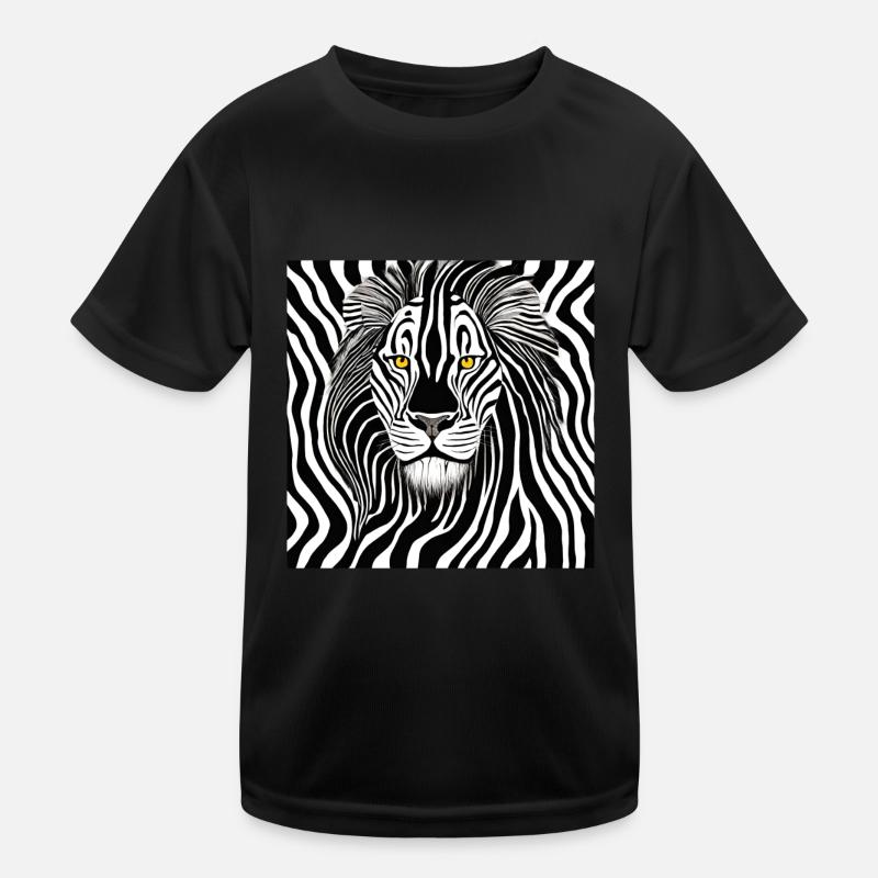 Zebralöwe Kinder Funktions-T-Shirt