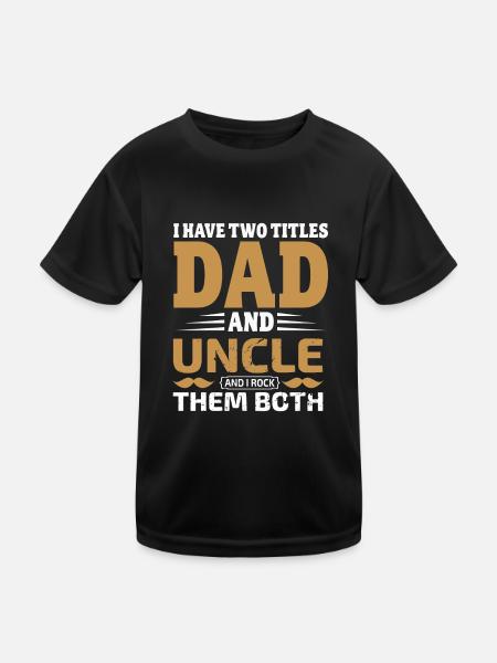 Papa - Kinder Funktions-T-Shirt - Schwarz