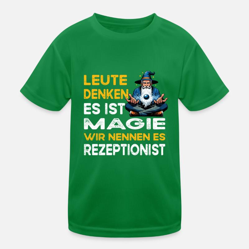 People Thinking Magic Receptionist Reception Kids Functional T-Shirt