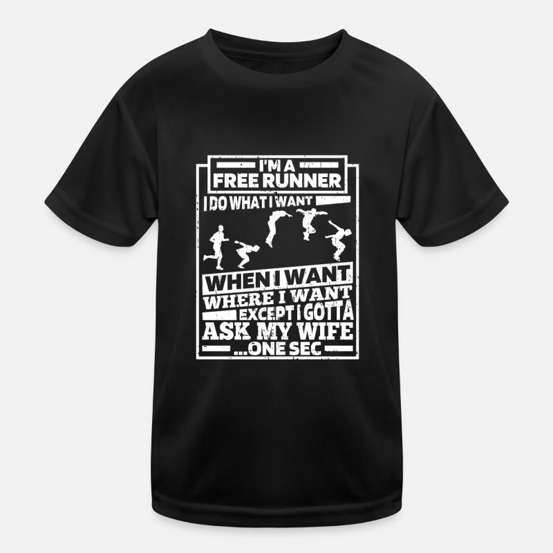 Parkour Witzig Kinder Funktions-T-Shirt