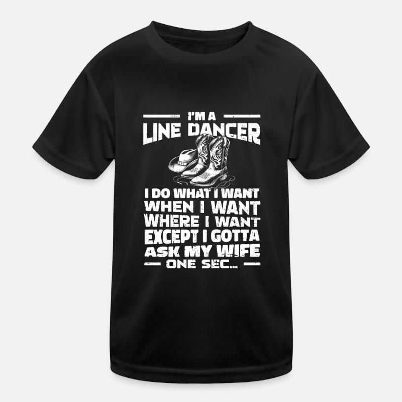 Line Dancing Funny Kids Functional T-Shirt
