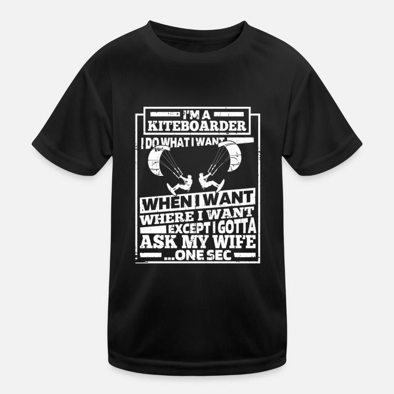 Kitesurfer Kitesurf Kitesurf Kitesurf Drôle T-shirt sport Enfant