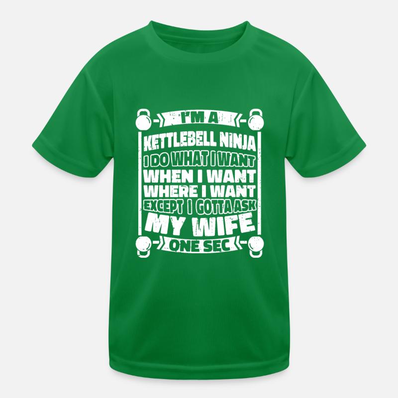 Kettlebell Funny Kids Functional T-Shirt