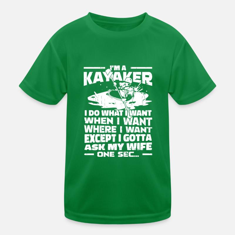 Kajaker Witzig Kinder Funktions-T-Shirt