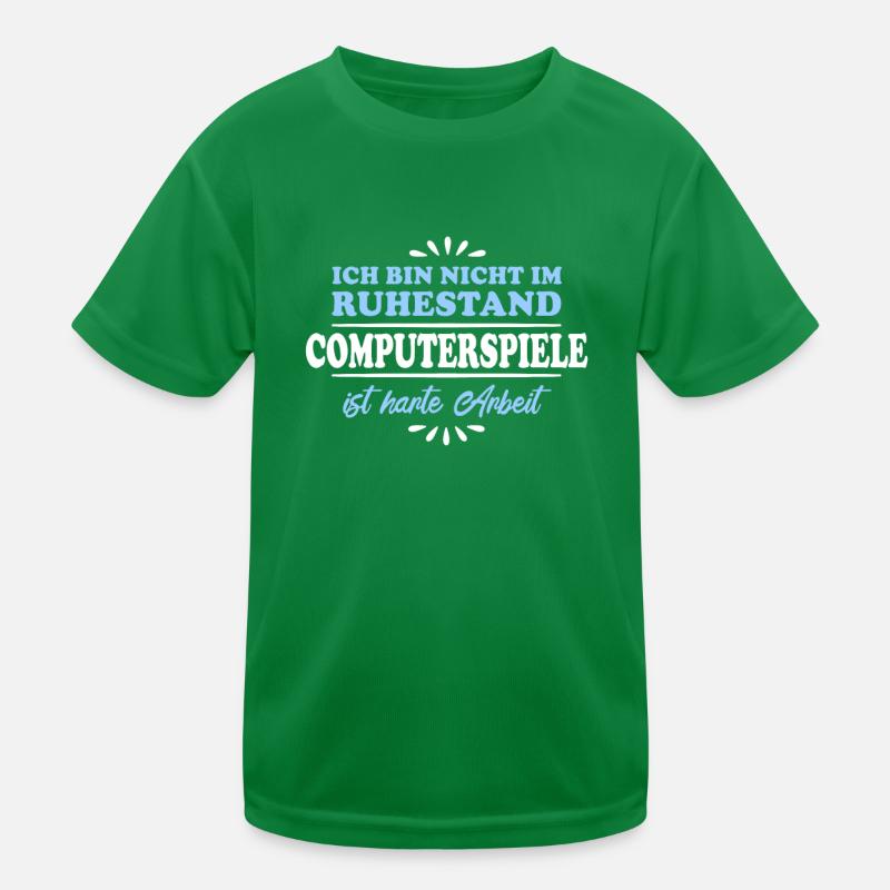 Ruhestand Rentner Pensioner Computer-Spieler Kinder Funktions-T-Shirt