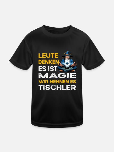People Thinking Magic Carpenter Carpenter - Kids Functional T-Shirt - black - Front