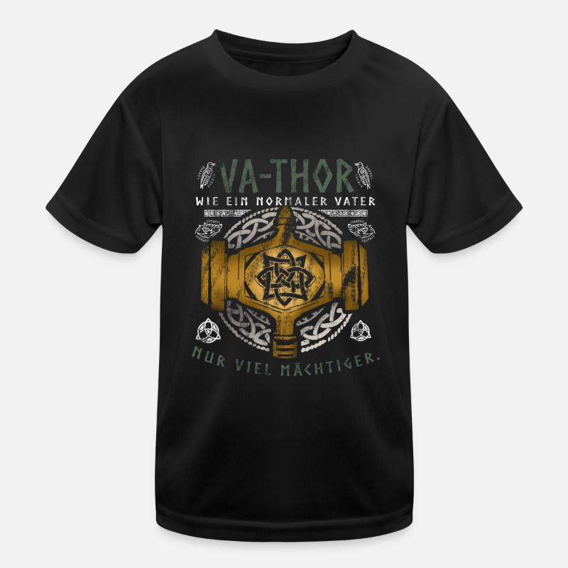 Vathor - Vatertag Vatertagsgeschenk Wikinger Kinder Funktions-T-Shirt