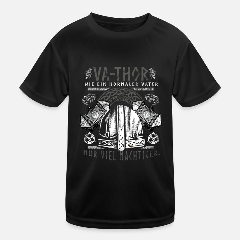 Vathor - Vatertag Vatertagsgeschenk Wikinger Kinder Funktions-T-Shirt