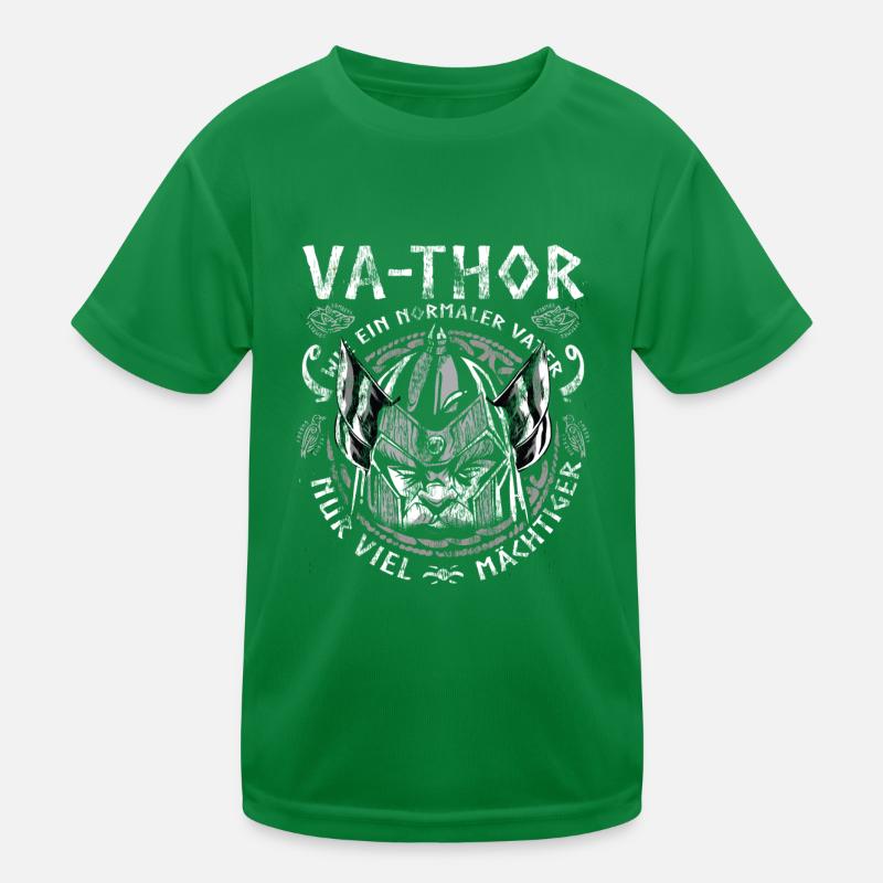Vathor - Vatertag Vatertagsgeschenk Wikinger Kinder Funktions-T-Shirt