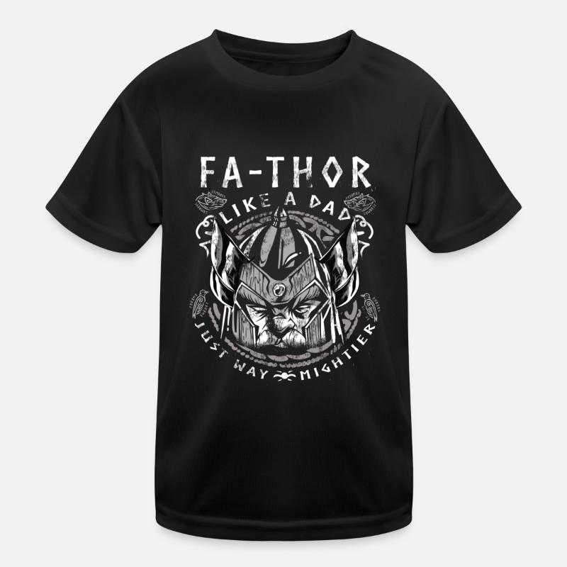 Vathor - Vatertag Vatertagsgeschenk Wikinger Kinder Funktions-T-Shirt